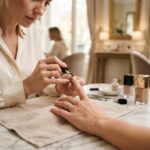 Manucure en institut a Paris 17 : soin des mains et pose de vernis permanent